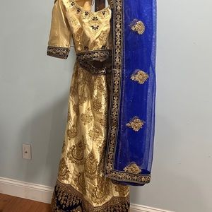 Fancy lehenga with work